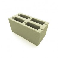 Шлакоблок 4х пустотный ЖЕЛТЫЙ