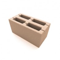 Шлакоблок 4х пустотный ОРАНЖЕВЫЙ